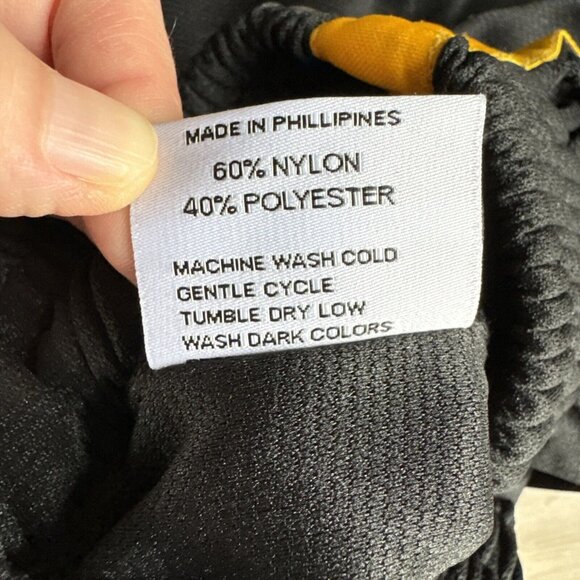 VINTAGE Mperial Sportswear‎ Bruce Lee Black & Yellow YOUTH Basketball Shorts L - Picture 7 of 10